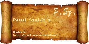 Petul Szaléz névjegykártya